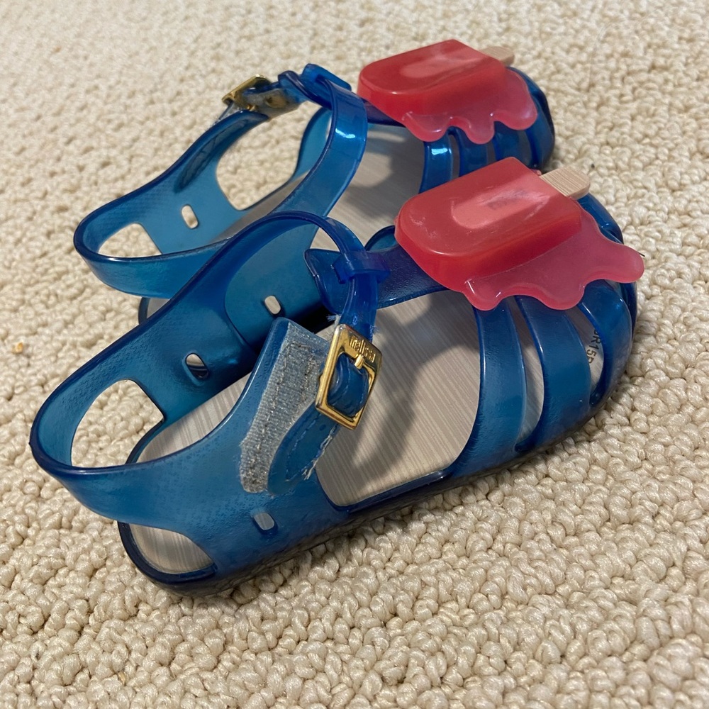 Mini Melissa Blue Popsicle Sandals